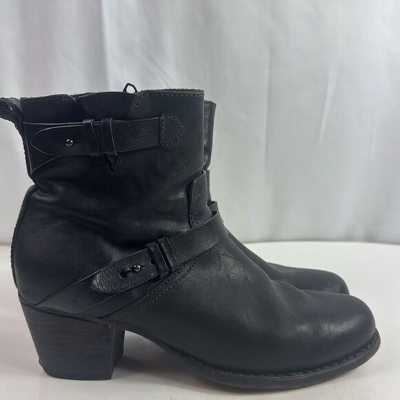 Rag & Bone Harper Moto Black Leather Women's Ankle Boots - Picture 2 of 16